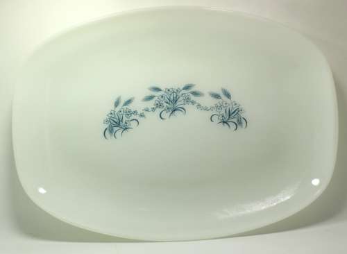 Milk Glass Large Platter by Rigopal, Made In Argentina