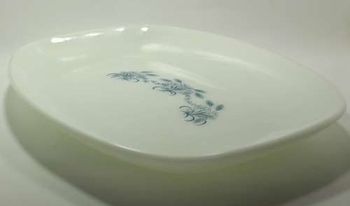 Milk Glass Large Platter by Rigopal, Made In Argentina