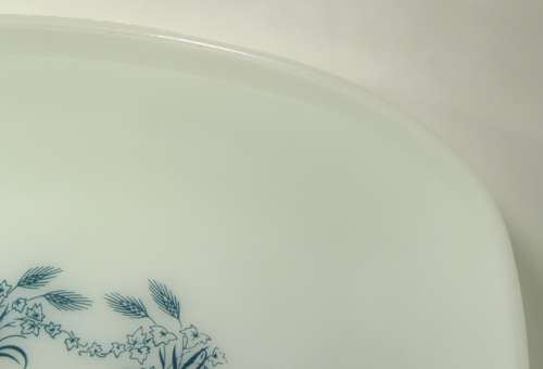 Milk Glass Large Platter by Rigopal, Made In Argentina