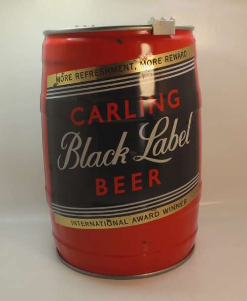 Carling Black Label Beer 5 Litre Aluminium Draught Mini Keg Empty.