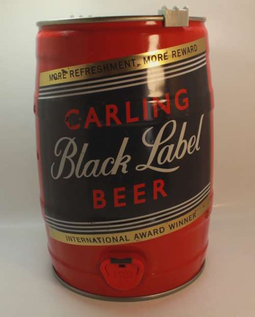 Carling Black Label Beer 5 Litre Aluminium Draught Mini Keg Empty.