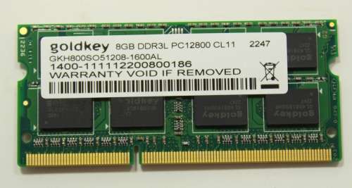 Goldkey 8GB DDR3-1600 PC12800 Laptop Memory Module