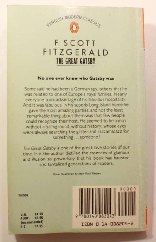 The Great Gatsby by F. Scott Fitzgerald Penguin Modern Classics Edition Softcover Book