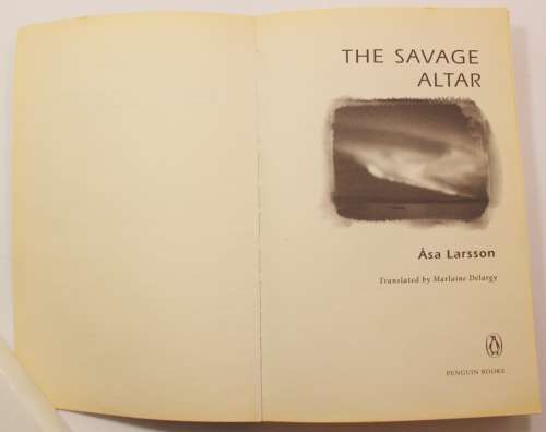 The Savage Altar by Asa Larsson Softcover Book