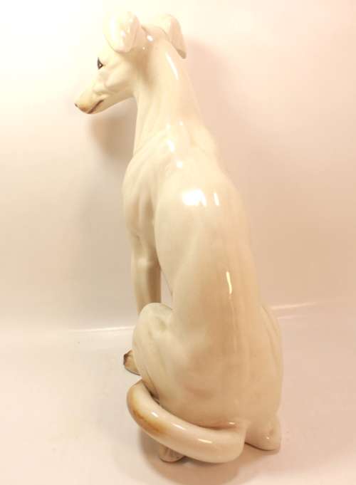 Large Porcelain Whippet Figurine