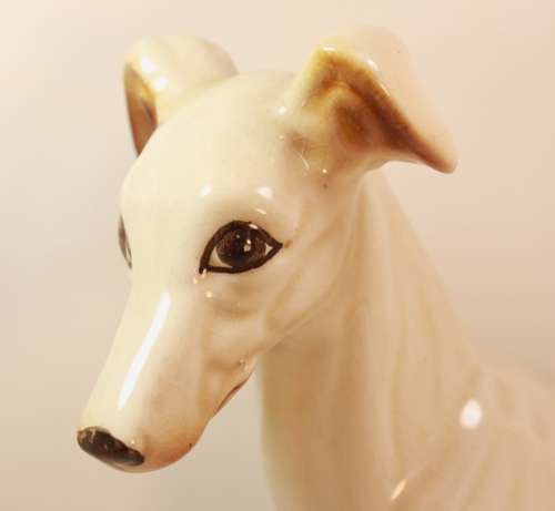 Large Porcelain Whippet Figurine