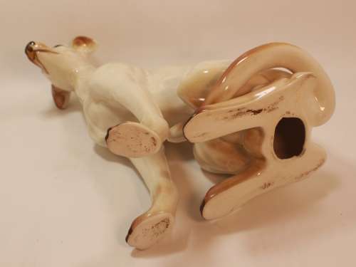 Large Porcelain Whippet Figurine