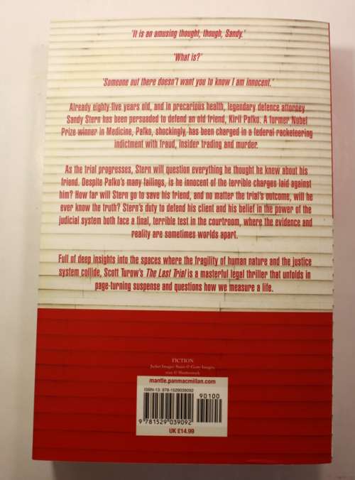 The Last Trial by Scott Turow Softcover Book