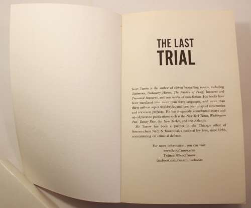 The Last Trial by Scott Turow Softcover Book