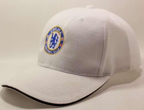 Chelsea Football Club White Peaked Cap with CFC Logo