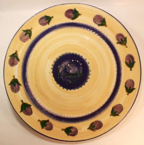 Large Hand Made Pizza Plate Produced by Viv