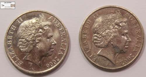 Australia 20 Cent Coin 2002 & 2006 (Two Coins) Circulated