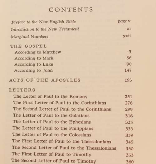 The New English Bible The New Testament Popular Edition Hardcover Book
