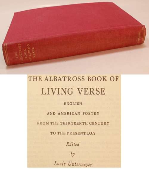 Rare Book - The Albatross Book Of Living Verse English & American Poetry Hardcover Book