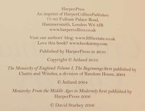 Crown & Country A History Of England Through The Monarchy by David Starkey Softcover Book