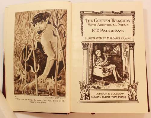 Rare Book - The Golden Treasury with Additional Poems by F.T. Palgrave Softcover Book in Box