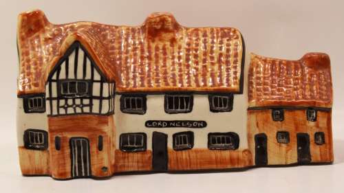 Lord Nelson Pub Reedham Norfolk Porcelain Ornament by Tey Pottery Miniature Model
