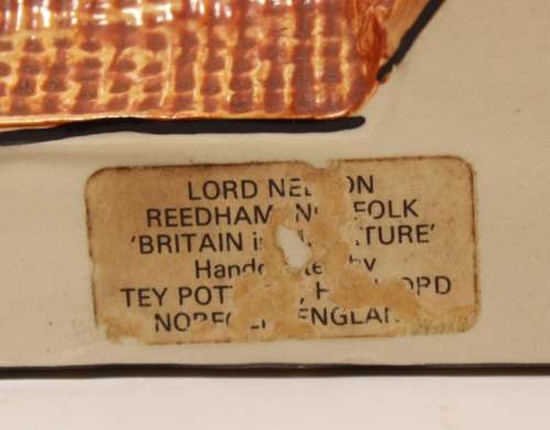 Lord Nelson Pub Reedham Norfolk Porcelain Ornament by Tey Pottery Miniature Model