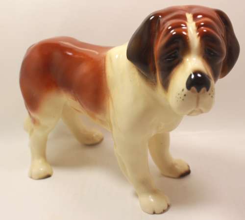 Vintage St Bernard Porcelain Figurine Made By Coopercraft