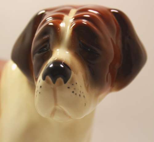 Vintage St Bernard Porcelain Figurine Made By Coopercraft