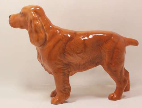 Vintage Cocker Spaniel Standing Alert Porcelain Figurine by Beswick