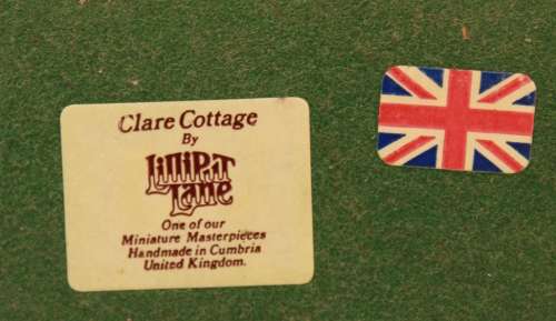 Vintage `Clare Cottage` by Lilliput Lane Handmade Miniature Country Cottage Ornament