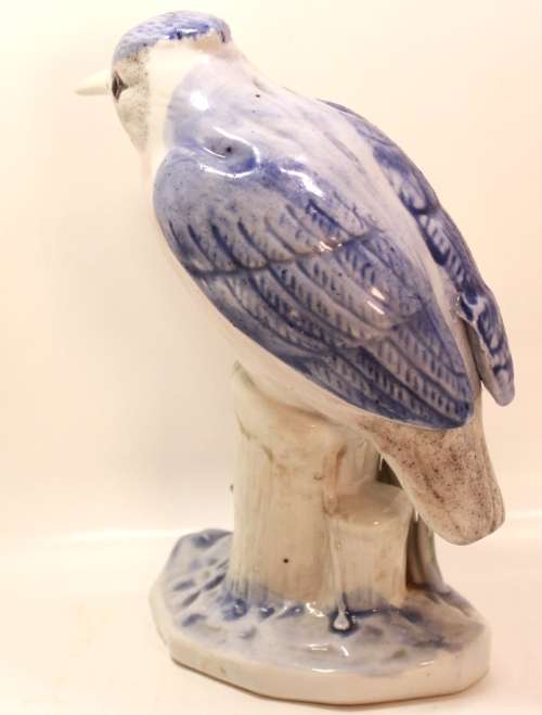 Perched Malachite Kingfisher Porcelain Figurine