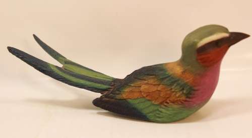 Feathers Friend Hand Painted Lilac Breasted Roller Ornamental Figurine