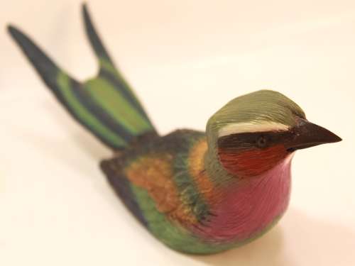 Feathers Friend Hand Painted Lilac Breasted Roller Ornamental Figurine