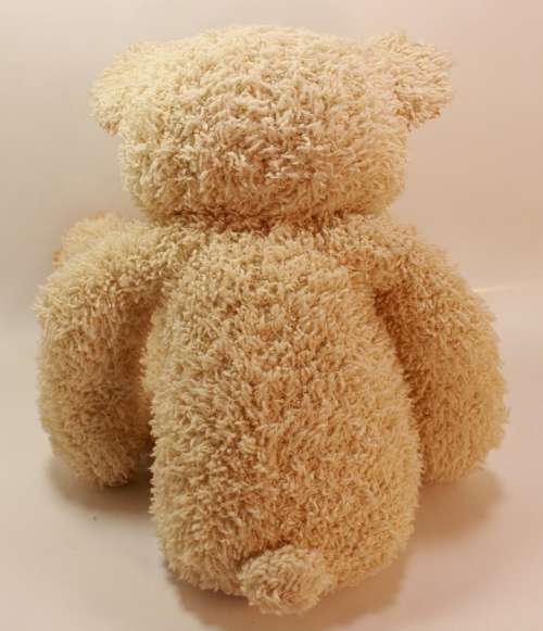 Vintage Small Beige Teddy Bear With Bowtie