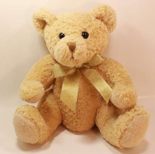 Vintage Small Brown Teddy Bear With Bowtie