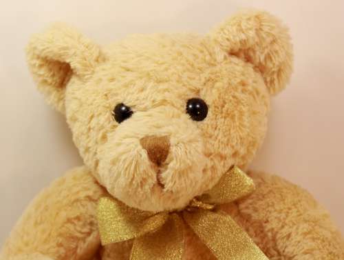 Vintage Small Brown Teddy Bear With Bowtie