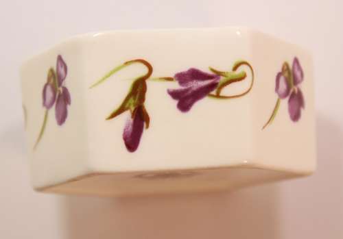 Hammersley Bone China Hexagonal Small Trinket Bowl with Lid