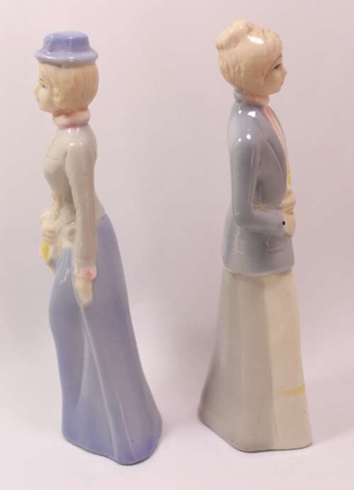 Pair of Porcelain Figurines, Ladies In Their Finery