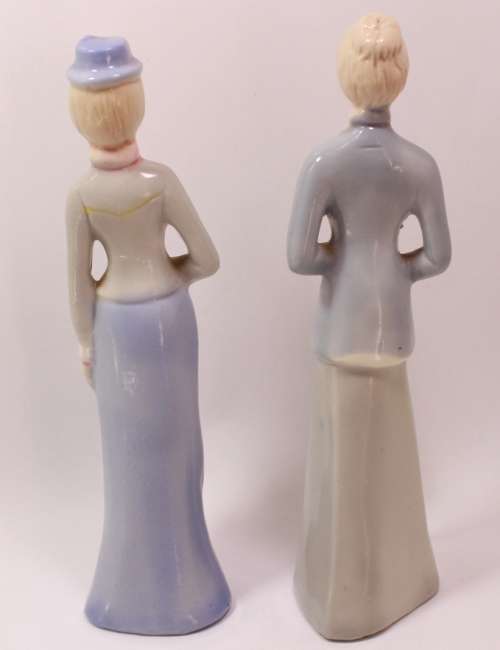 Pair of Porcelain Figurines, Ladies In Their Finery