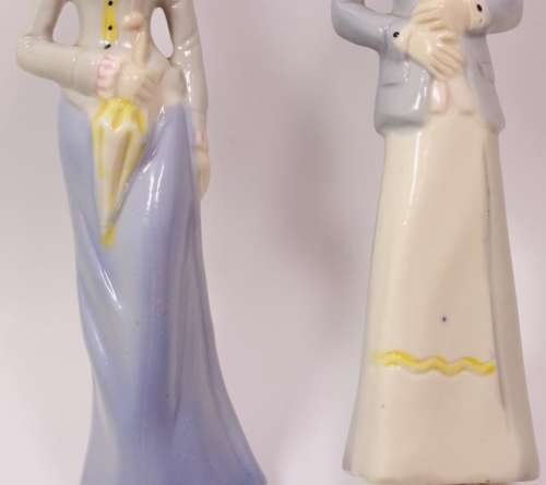 Pair of Porcelain Figurines, Ladies In Their Finery