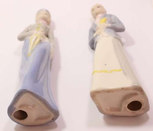Pair of Porcelain Figurines, Ladies In Their Finery