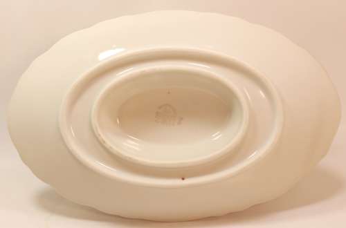 Classic MZ Porcelain Gravy Boat with Fixed Underplate