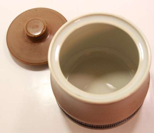 Vintage Haniwa Stone Japan `Meditation` Stoneware Sugar Bowl and Milk Jug