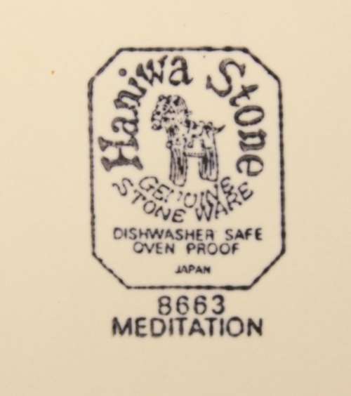 Vintage Haniwa Stone Japan `Meditation` Stoneware Side Plate