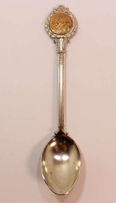 Vintage George V 1910-1935 Silver Jubilee Silver Plated Teaspoon `Presented by The Corporation Of Ea