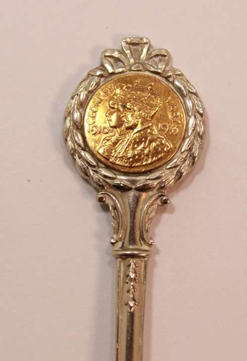 Vintage George V 1910-1935 Silver Jubilee Silver Plated Teaspoon `Presented by The Corporation Of Ea