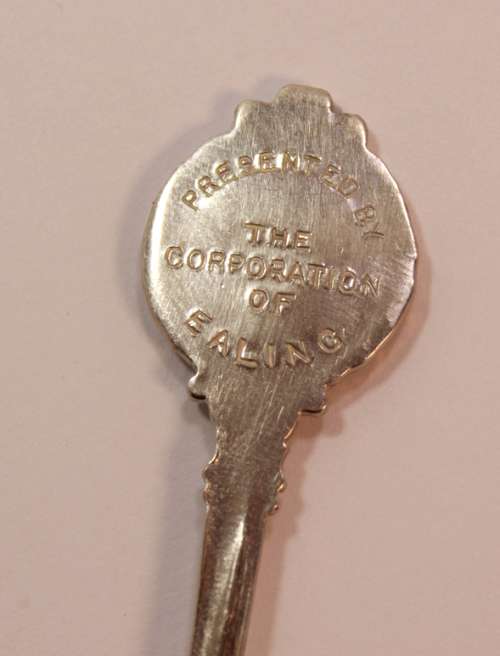 Vintage George V 1910-1935 Silver Jubilee Silver Plated Teaspoon `Presented by The Corporation Of Ea
