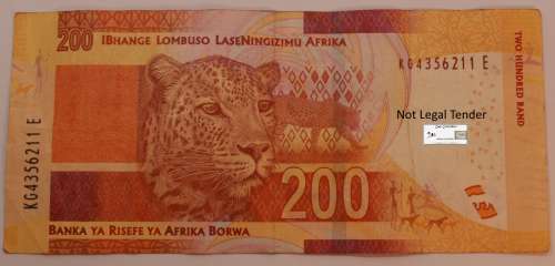 South Africa 200 Rand Gill Marcus KG Circulated Bank Note (Very Fine)