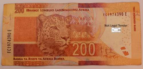 South Africa R200 Gill Marcus FC Circulated Bank Note (Very Fine)