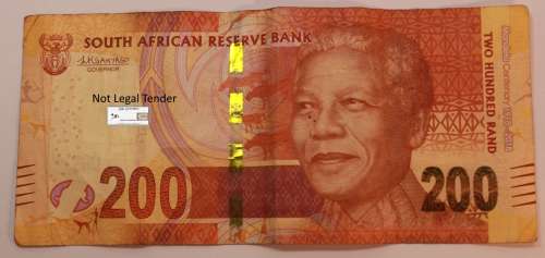 South Africa R200 Nelson Mandela Centenary 1918-2018 SK Circulated Bank Note (Fine)