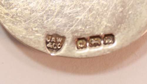 Vintage 1928 Uxbridge and District Football League Fob Medal Sterling Silver D