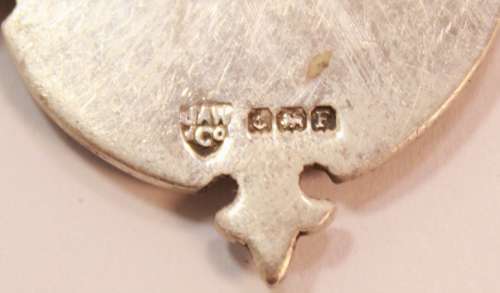 Vintage 1930 Uxbridge and District Football League Junior Cup Fob Medal Sterling Silver F