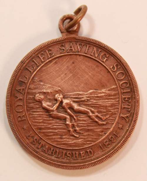 Vintage Royal Life Saving Society Bronze 1934 Medal in Leather Pouch