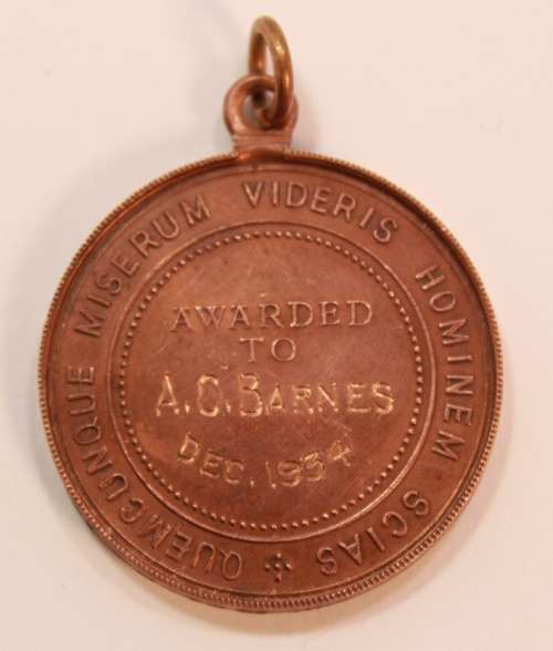 Vintage Royal Life Saving Society Bronze 1934 Medal in Leather Pouch